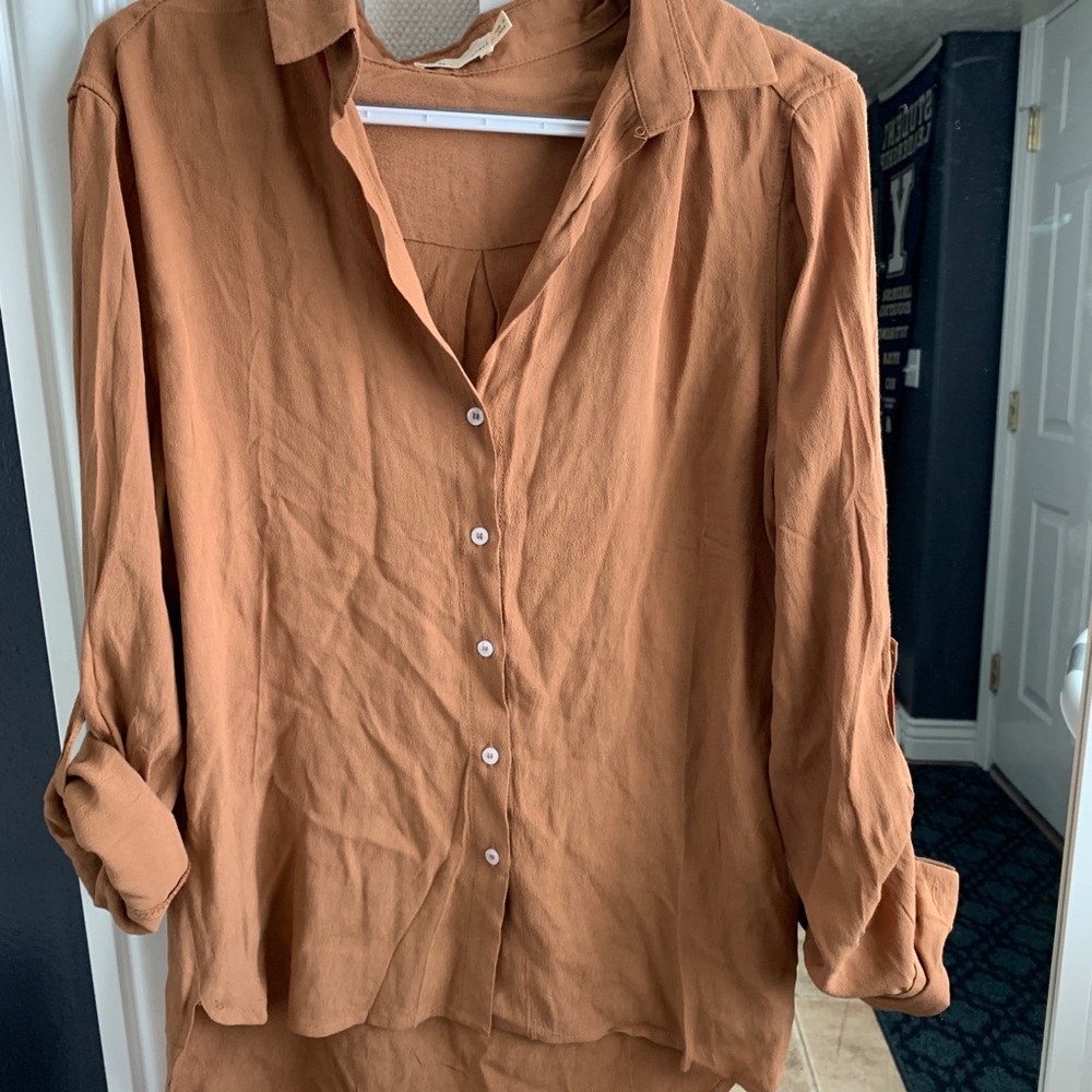 Brown dress shirt